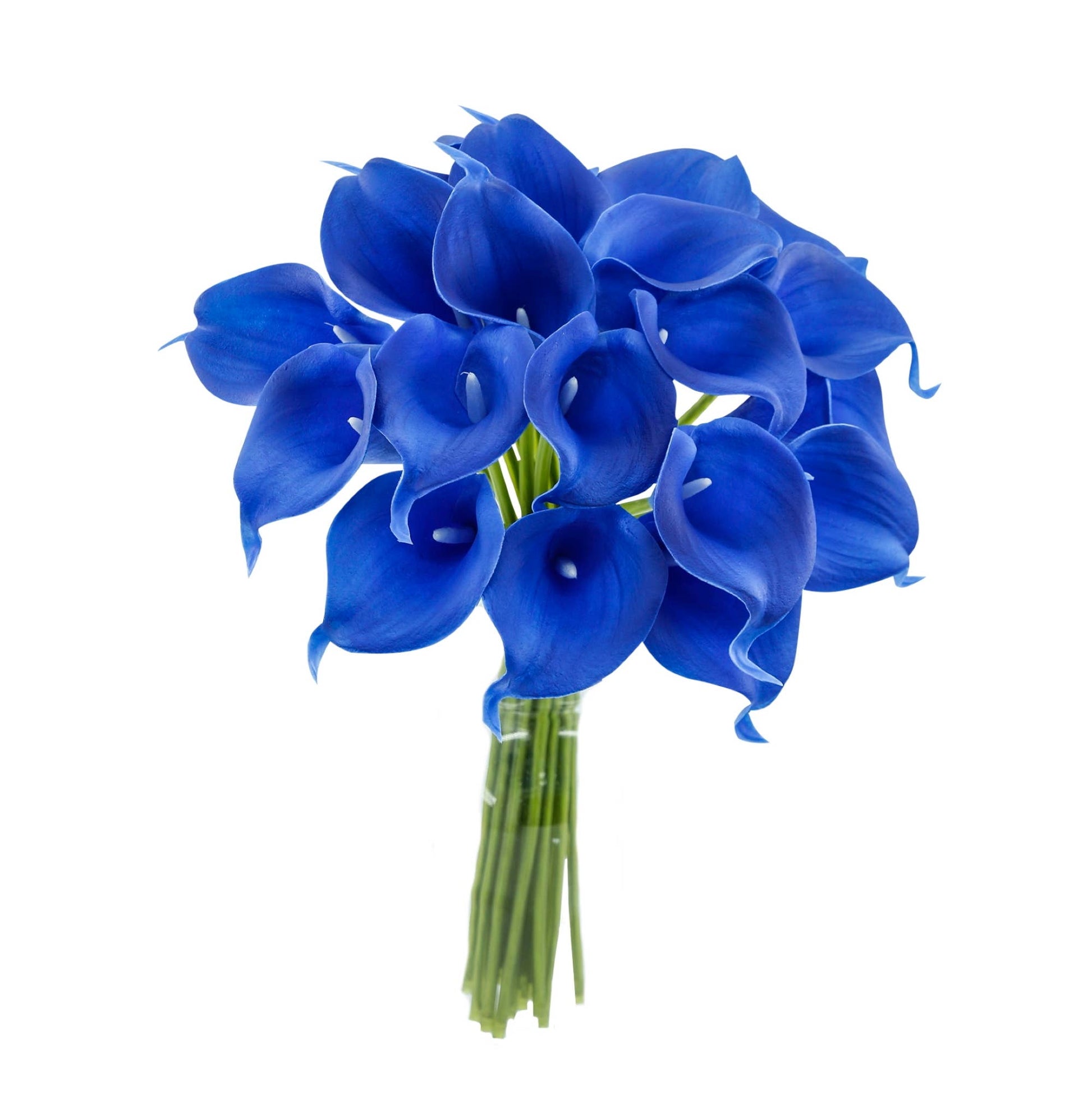 Pack of 10-Lifelike Real Touch Calla lily-Blue Collection