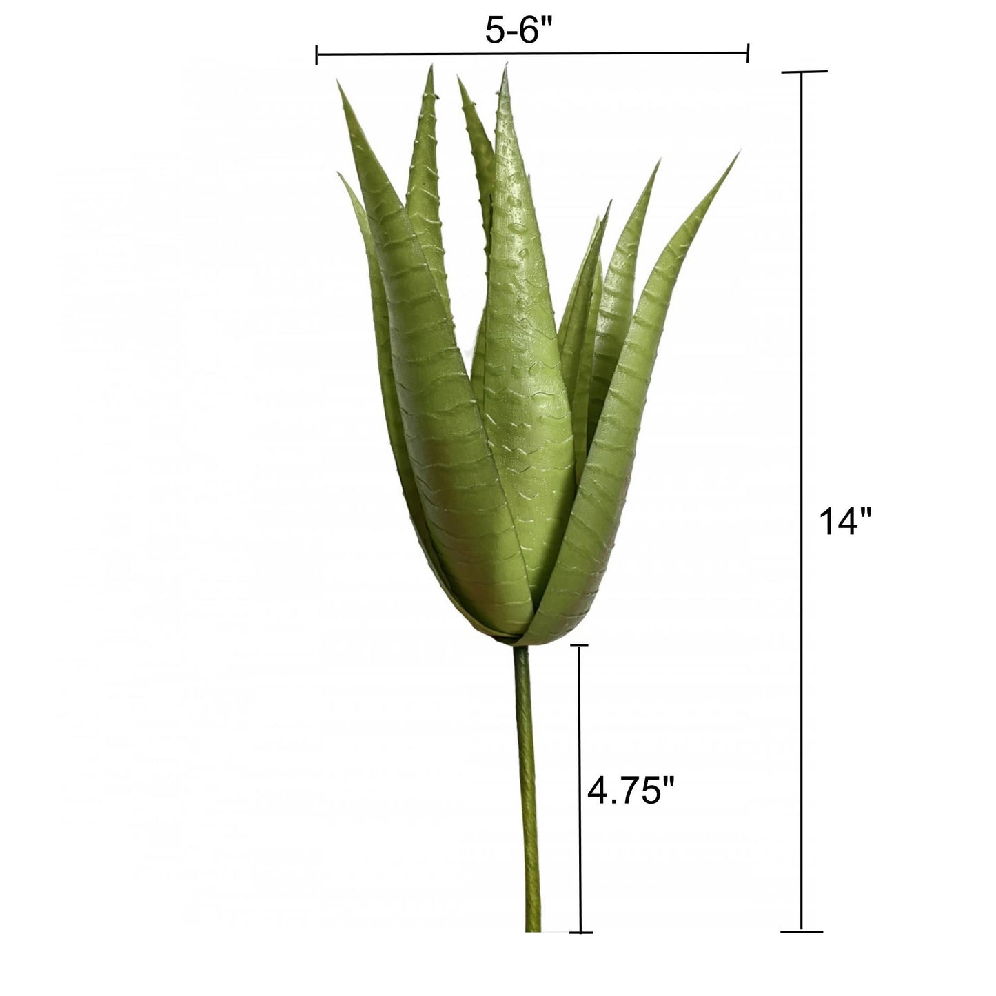 14" Artificial faux Plastic Aloe Vera Succulent Stem