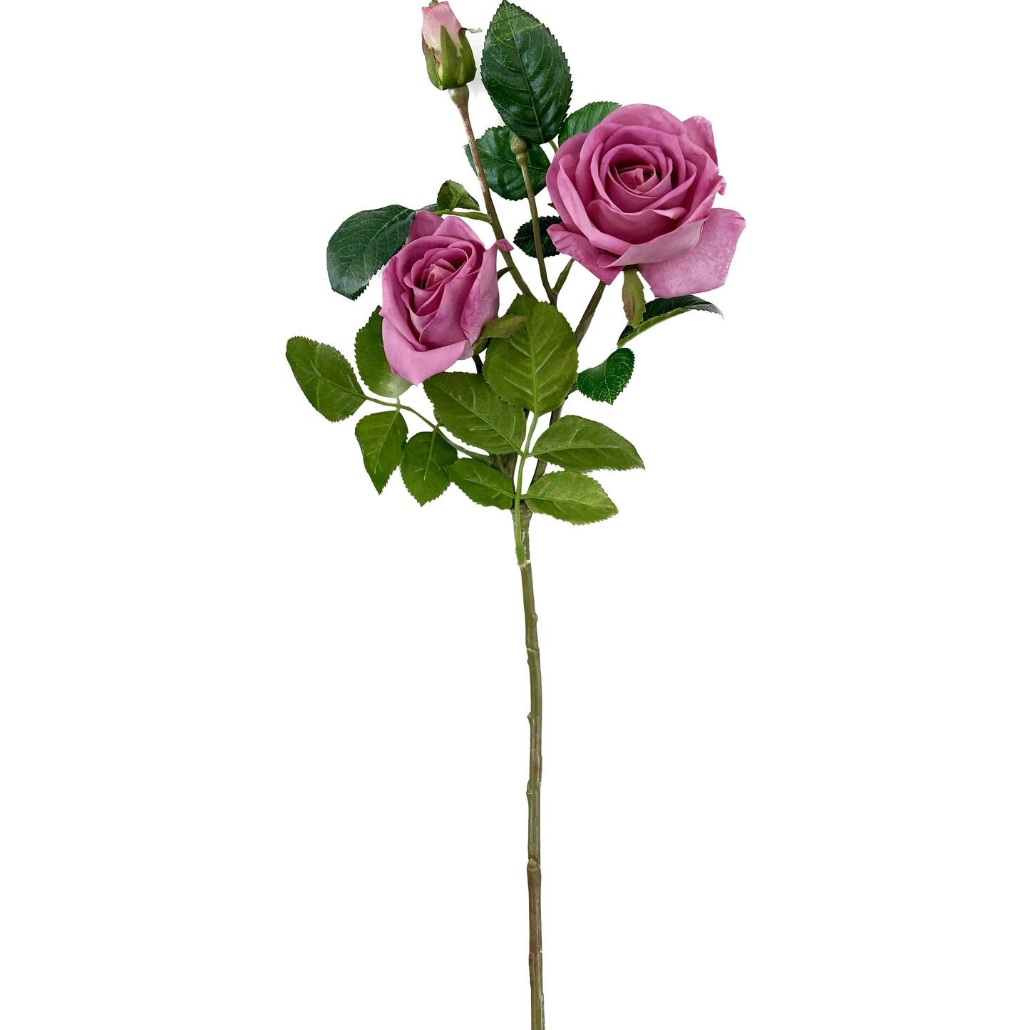 30" Faux Real touch feel Rose-2 flowers 1 bud