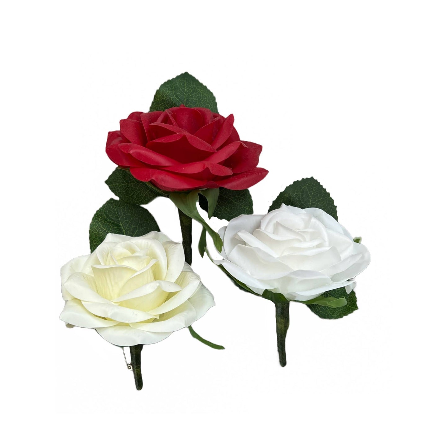 Elegant Faux Rose Boutonniere - Sophisticated Touch for Formal Events