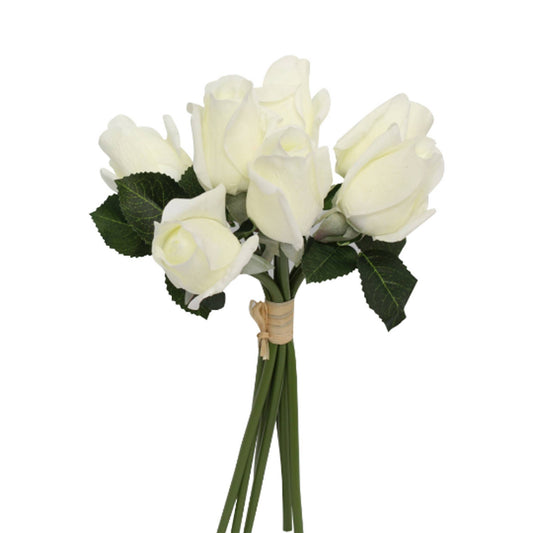 Pack of 12 stems-Real Touch rosebud bouquet