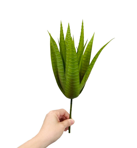 14" Artificial faux Plastic Aloe Vera Succulent Stem