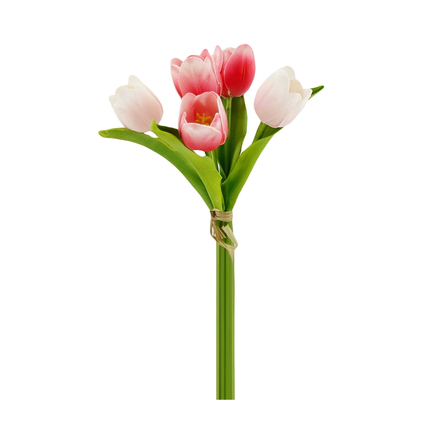 Real Touch Artificial Medium open tulip bouquet-13.25 inch