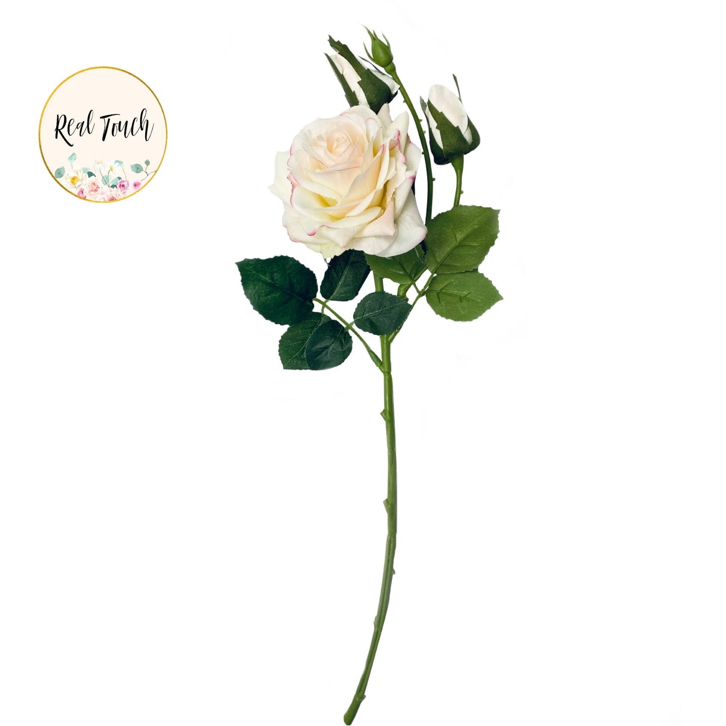 16" Real Touch Rose-moisturizing rose petal bendable stem