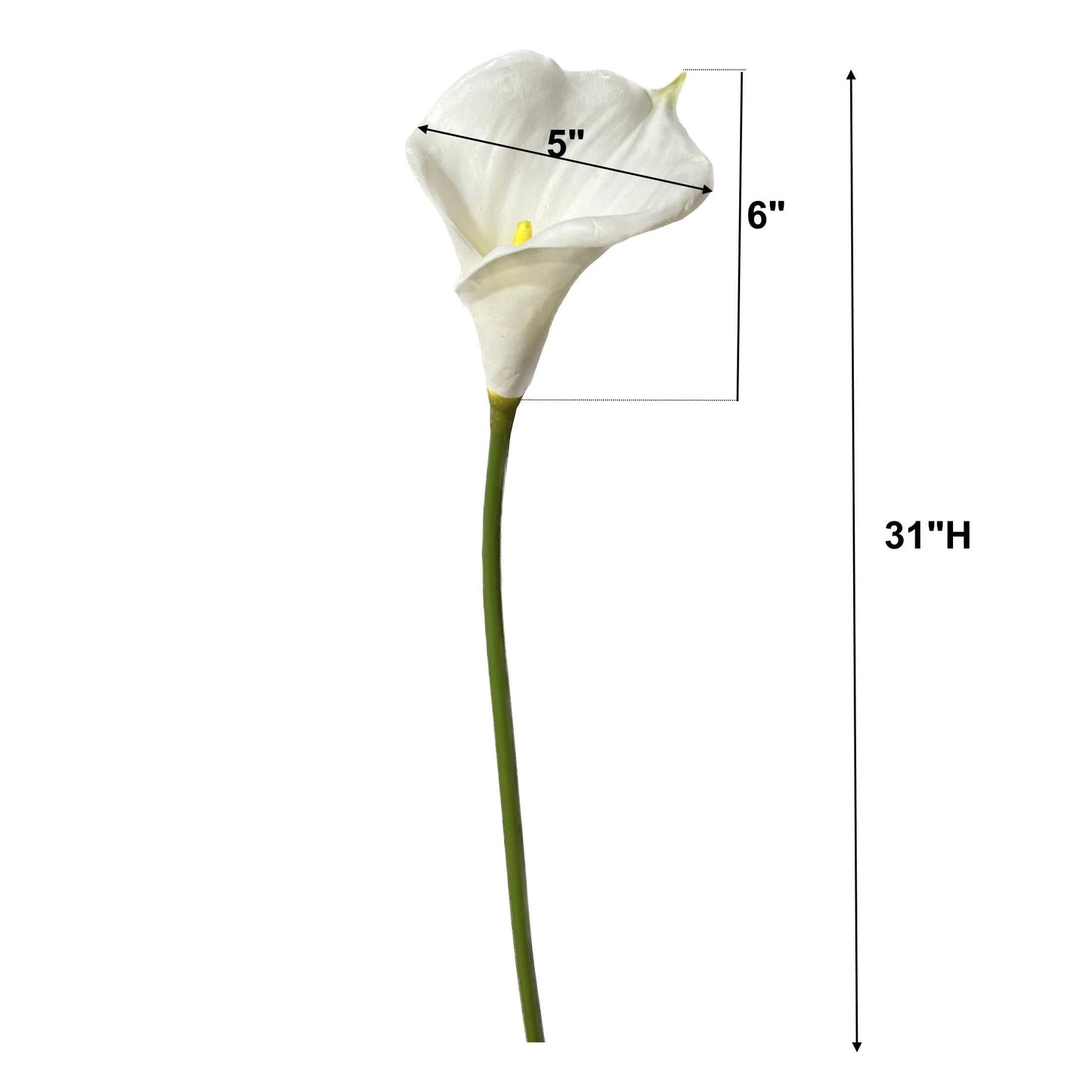 31" Premium lifelike Large bloom Real Touch calla lily