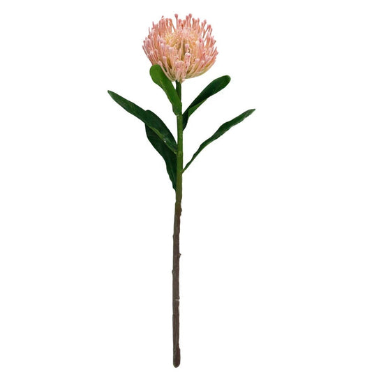 16" Artificial frosted needle pincushion protea