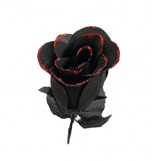 24" Halloween Artificial Glittered Rose gothic decor wedding