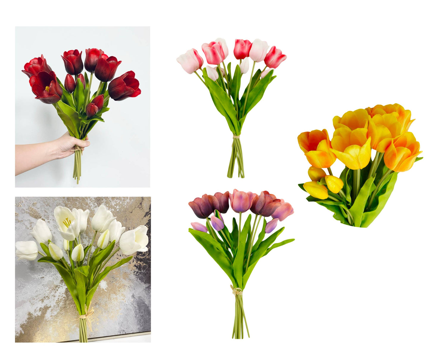 18" Elegant Holland Tulip Bloom and Buds Bundle