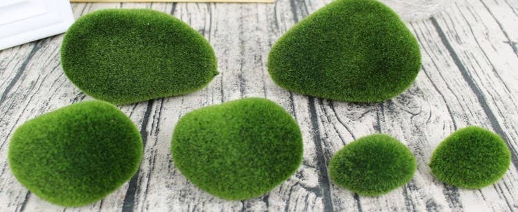 6 Piece Assorted Moss Topiary Set
