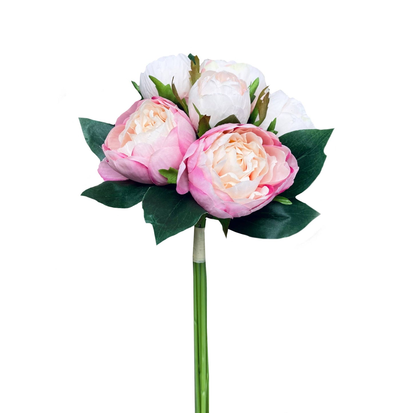 Artificial shades of pink peony bouquet
