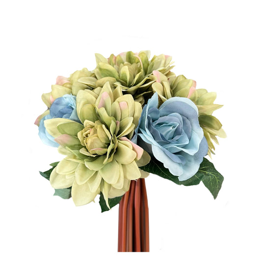 Artificial Silk Dahlia Rose bouquet