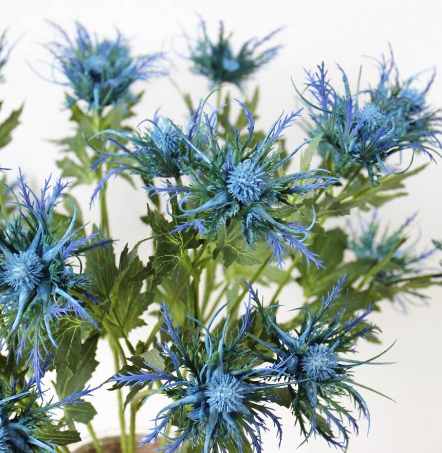 25"artificial Blue Thistle