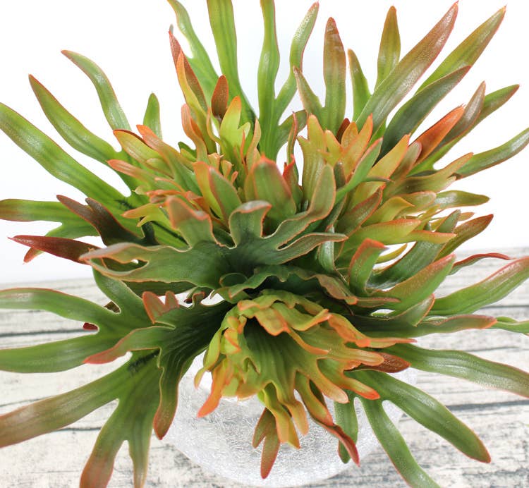 16" Artificial Staghorn plant-12 leaves