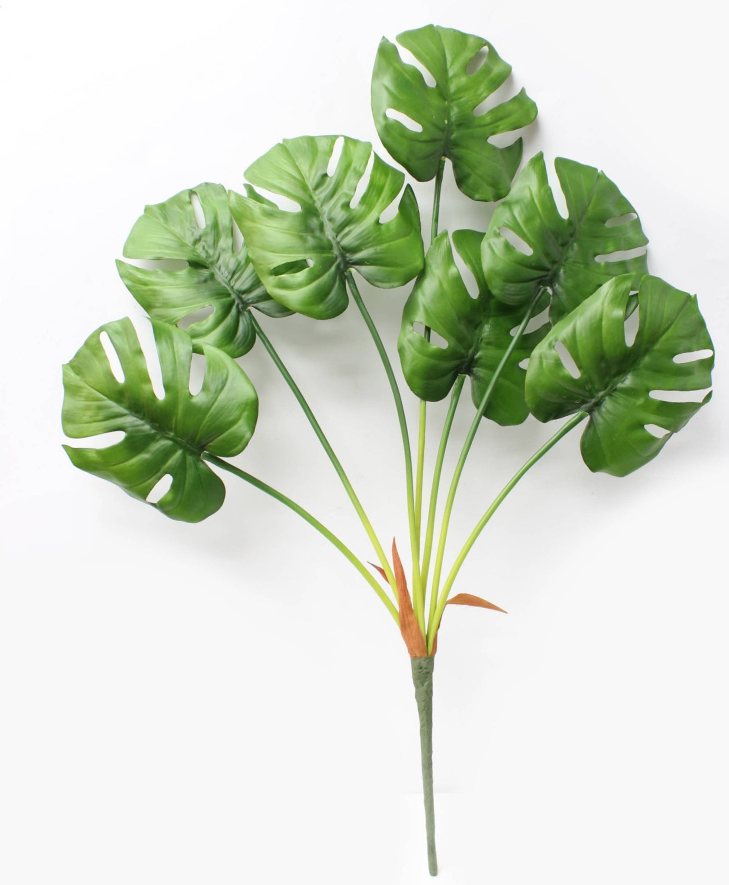 30" Artificial Real Touch Tropical monstera Leaf-7 leaves