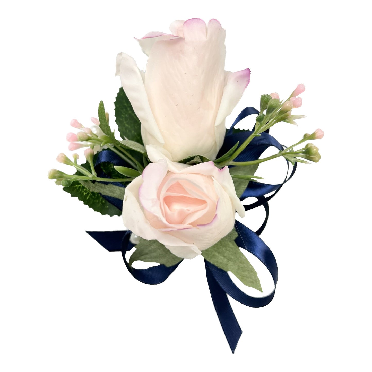 Elegant Real-Touch Rose Corsage & Boutonniere Set - Customize Your Color