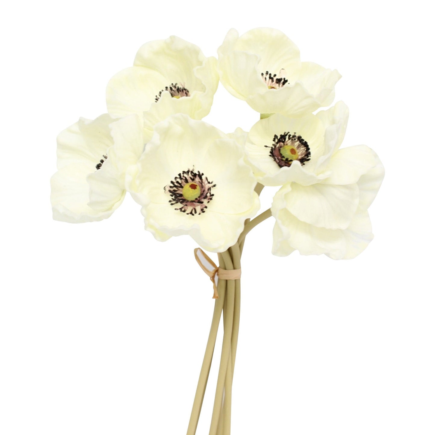 Elegant Boutonniere with Real Touch Poppy, Anemone & Greenery - Available in Multiple Colors