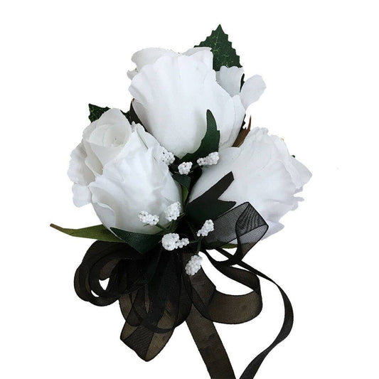 Customizable Elegant Corsage - Rose & Ribbon Colors for Proms and Events