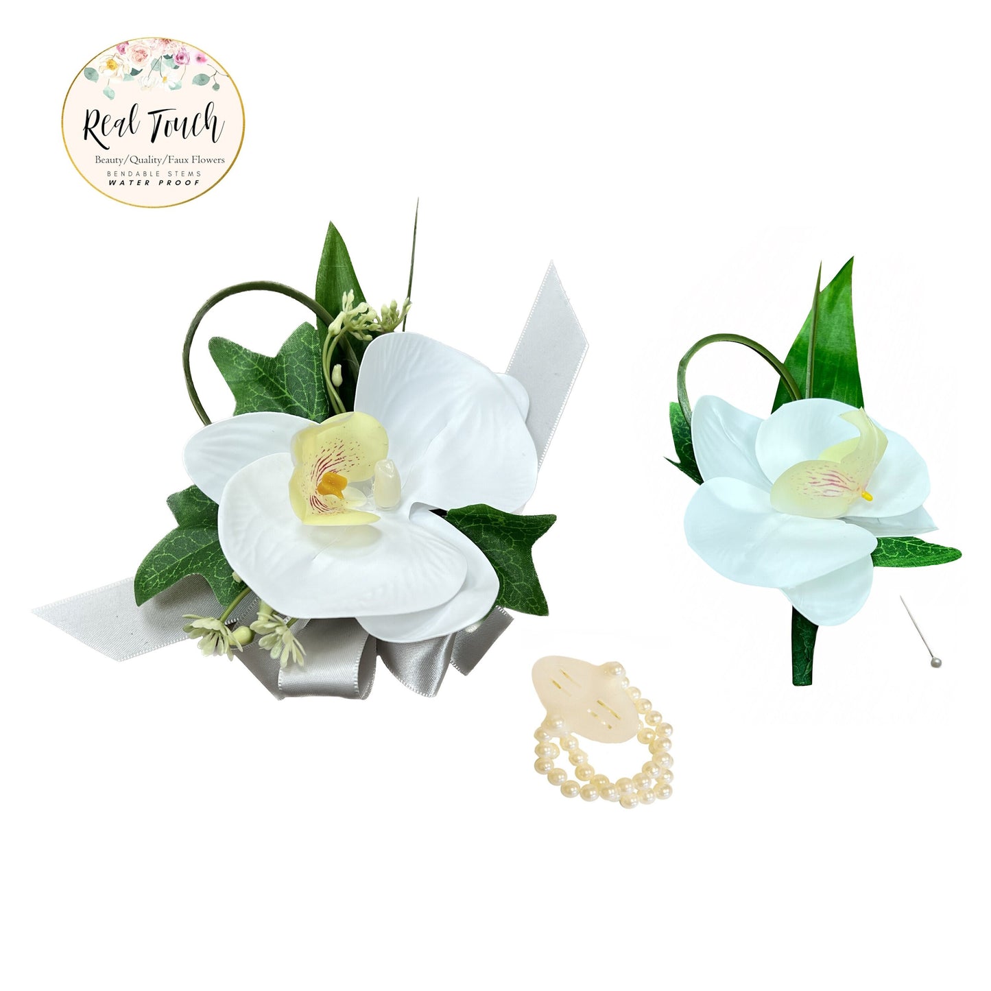Eternal Orchid Bouquet & Corsage Combo - Lasting Sophistication