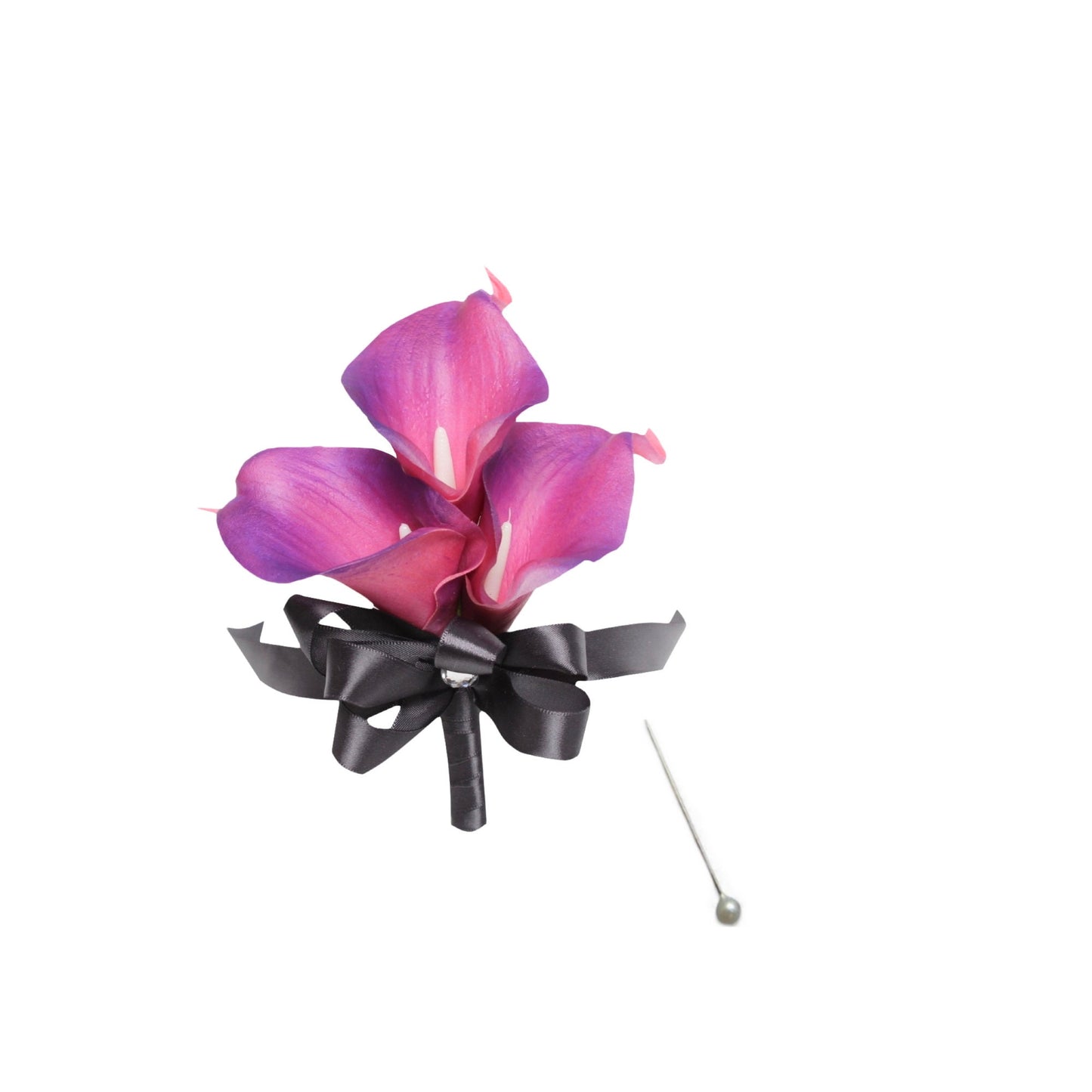 Customizable Fuchsia Purple Artificial Calla Lily Set for Special Occasions