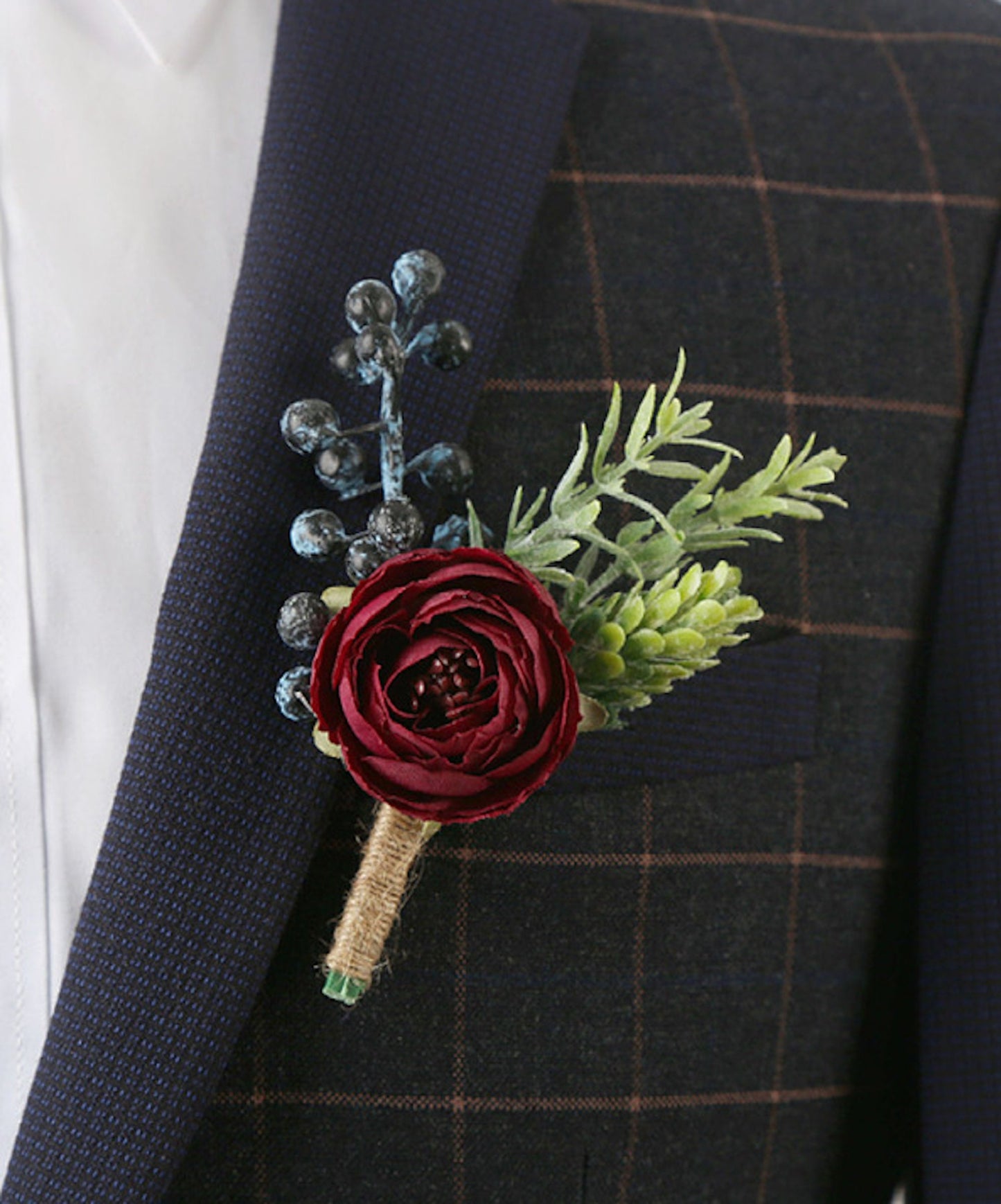 Elegant Ranunculus Boutonniere Set: Perfect for Weddings, Proms & Special Occasions