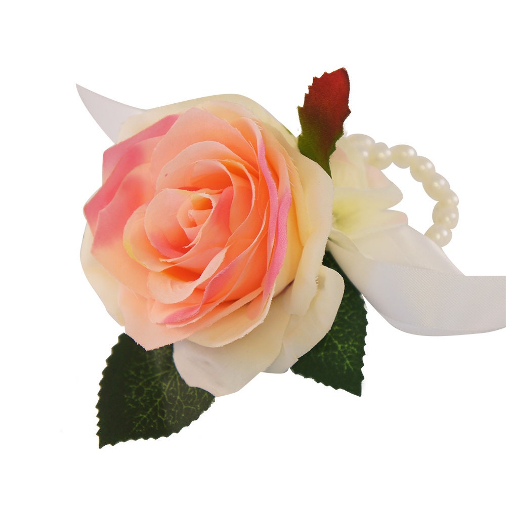 Sophisticated Silk Rose & Hydrangea Corsages 5-Pack - Ideal for Special Occasions