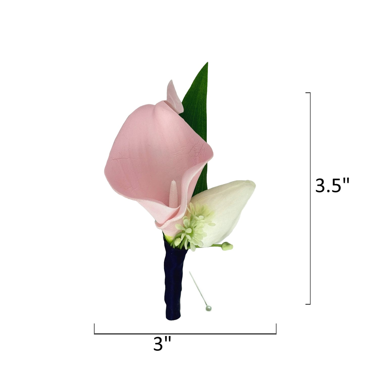 Luxury Artificial Calla Lily & Tulip Corsage/Boutonniere Set for Special Occasions