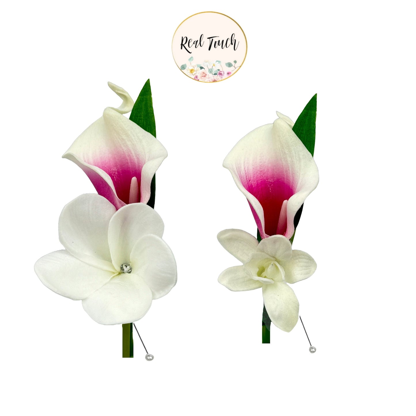 Eternal Tropical Bliss Boutonniere - Calla Lily, Plumeria, and Orchid Fusion